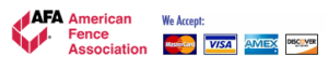 American Fence Association and Credit Card logos